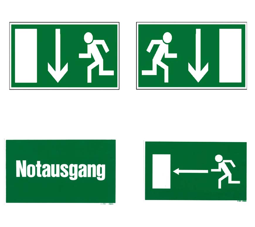 Rettungswegschilder